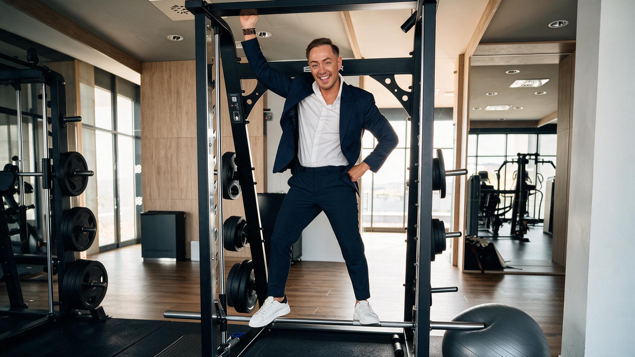 Rafa Martos en un gimnasio